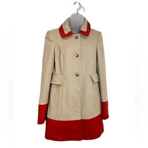Vintage Dorothy Perkins camel color block Pea Coat sz 10 UK (6 US) gently worn